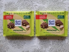 Limited Edition Ritter Sport Pistachio Chocolate Bar Multi P&P 》》2 x 100g Bar