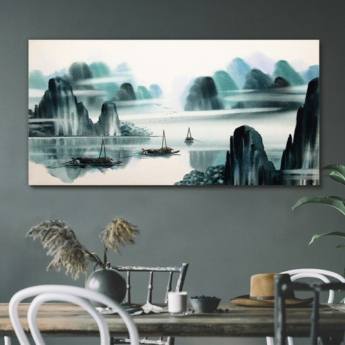 Chinese ink boats - chinese,