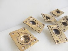 Antique Brass Cabinet Lever Lock Catch Cupboard Chest Drawer Handle Old -£5each