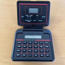 Collectable Vintage Pocket Digital Travel Alarm Clock Calculator need batteries 