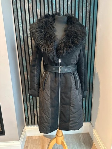 River island black belted - black,