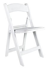 White Resin Folding Chair by