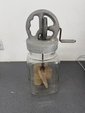 Vintage Iron-topped Butter Churn With Lid