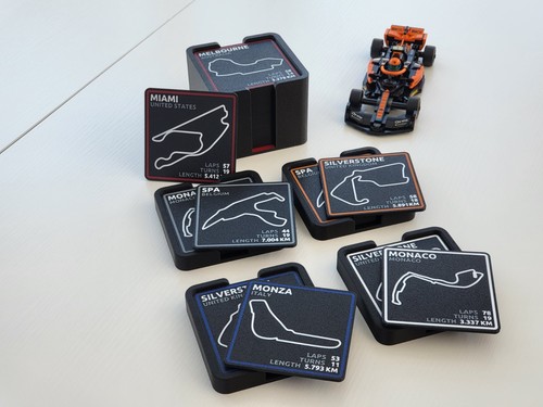 Track coasters custom - custom, set