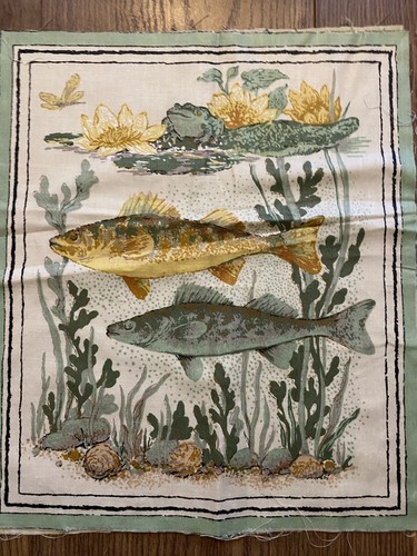 Fish fabric craft cushion - x,