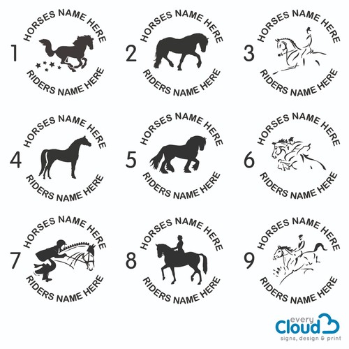 Horse box stickers - box,