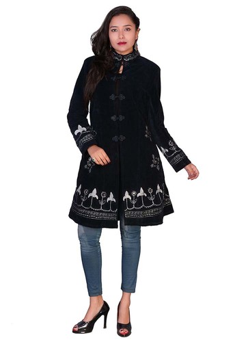 Jacket velvet black xxl - jacket,