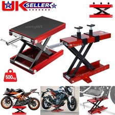 Motorcycle Scissor Jack Lift 1100 lbs Wide Deck Hoist Stand for ATVs Motorbike