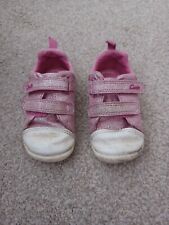 Girls Clarks Pre-Walker Shoes Toddler Size 4.5G Pink Glitter
