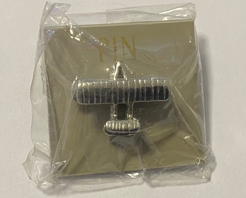 Biplane silver tone small - silver,