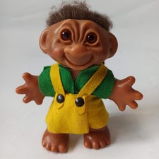 Vintage Original 1960's Troll / Dam Doll - With Felt Clothes / Wool Hair