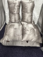 Gingerlily100 % Silk King Duvet With 4 Pillows Metallic Grey See Pic