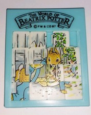Vintage 1980s Beatrix Potter Peter Rabbit Slide Puzzle Collectable Toy