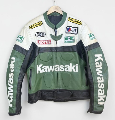 Kawasaki leather motorcycle - kawasaki,