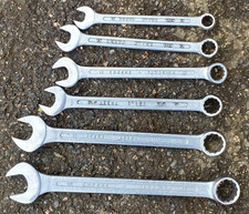 Set of 6x Vintage Acesa Combination Spanners Metric Mechanics Tools