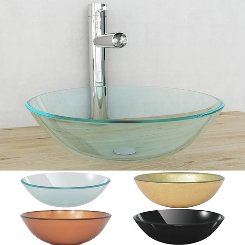 Glass countertop basin round - countertop,