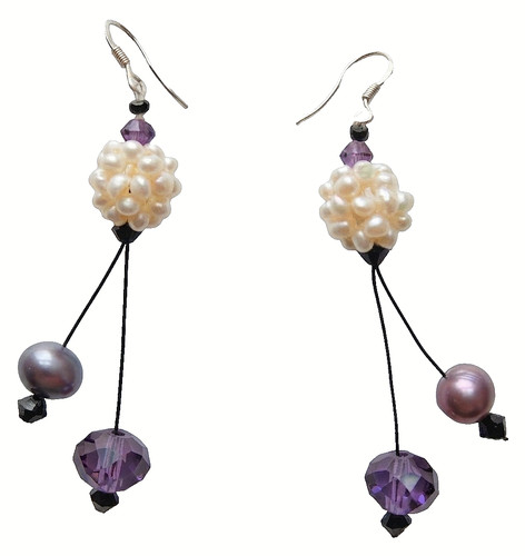 Real pearls faceted - , 925