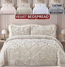 3 PCS Velvet Quilted Bedspread