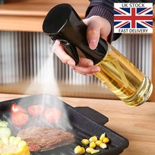 Oil Spray for Cooking - Olive Oil Dispenser Bottle Sprayer Mist - 200ml Black
