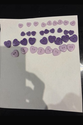 New purple heart buttons - new,