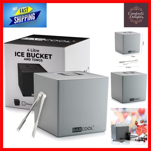 Sleek grey ice bucket with - sleek,