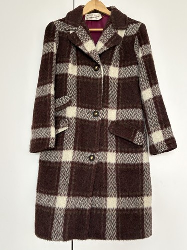 Vintage checked brown - , cream