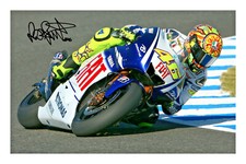 Valentino Rossi Signed A4 Photo Print Autograph MotoGP
