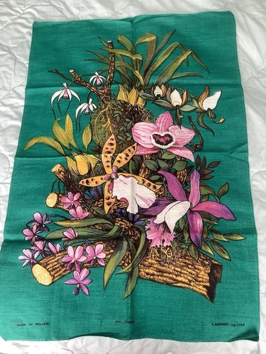 Vintage linen lamont tea towel - linen,
