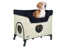 PETIQUE Bedside Lounge Pet Bed, Raised Bunk Bed for Medium Size Pets Cats & Dogs