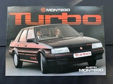 MG Montego Turbo Specification Brochure - 4 Page 1985 English Language No. 3710