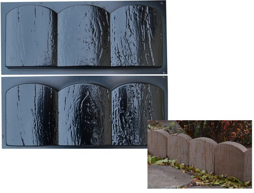 Concrete molds old wood - , edge