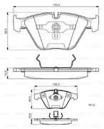 Bosch 0986495082 brake - 0986495082, pad