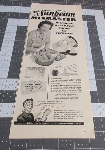 1943 sunbeam mixmaster mixer - 1943,