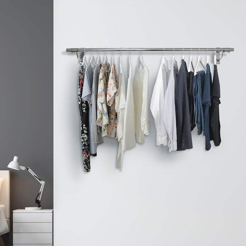 4ft wide chrome - wall, mounted