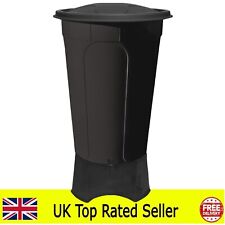 200 LITRE BLACK WATER BUTT WITH LID  STAND + TAP WATERBUTT STORAGE