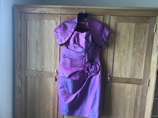 LINEA RAFFAELLI DRESS AND BOLERO JACKET PURPLE LILAC UK 16 
