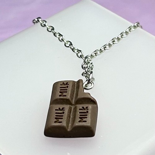 Milk chocolate bar pendant - chocolate,