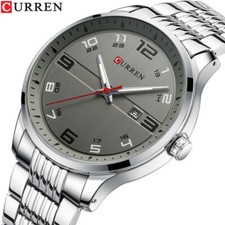 Curren Business Quartz Watch Casual Mens Stainless Wrist Watch Waterproof Date