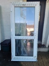 New Upvc Door White Double
