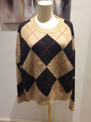 Ladies camel black argyle - ladies,