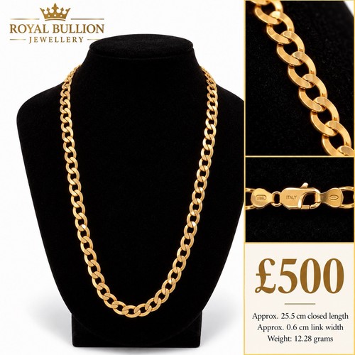 9ct yellow gold curb chain - 9ct,