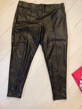 m & S leather look leggings black