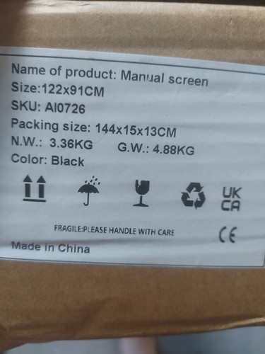 Projector screen 122 91cm - screen,