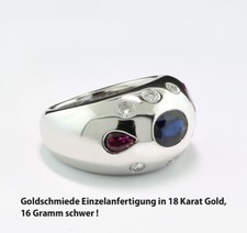 Ruby Sapphire Brilliant Ring