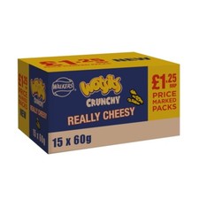 Walkers Wotsits Crunchy Really Cheesy Snacks Crisps  Full Case 15 x 60g