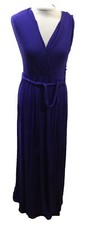 DOROTHY PERKINS Mauve Wrap Maxi Dress U.K. 12 Tie At Waist