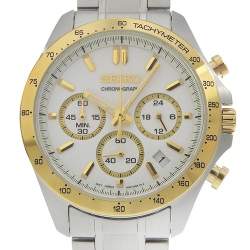 Seiko men quartz chronograph - men's,