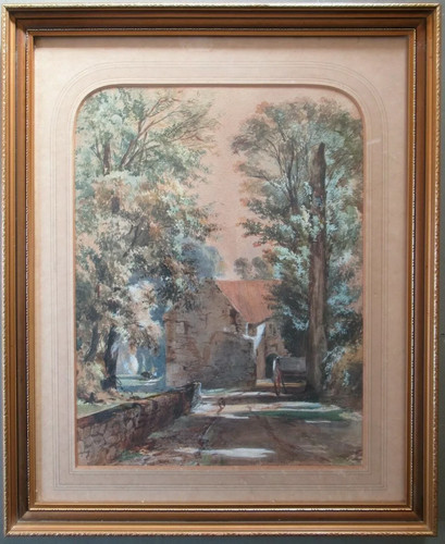 Antique old cottage - antique,