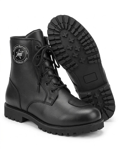 Mens leather sneaker motorbike - mens,