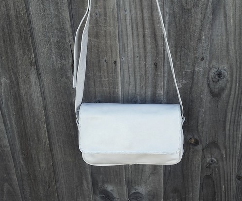 White leather enny shoulder - white,